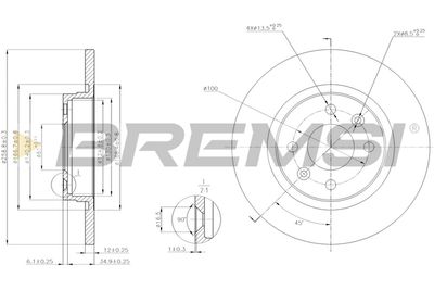 CD7502S BREMSI Тормозной диск