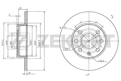 BS5958 ZEKKERT Тормозной диск