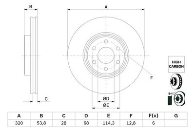 0986479H29 BOSCH Тормозной диск