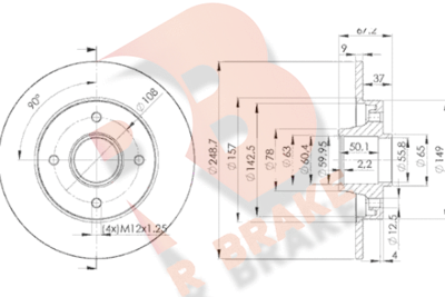 78RBD14744 R BRAKE Тормозной диск