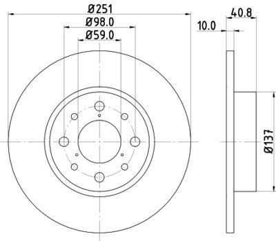 MDC2237 MINTEX Тормозной диск