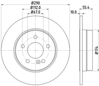 8DD355104321 HELLA PAGID Тормозной диск