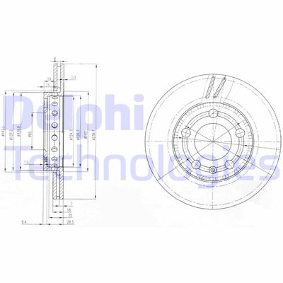 BG3695 DELPHI Тормозной диск