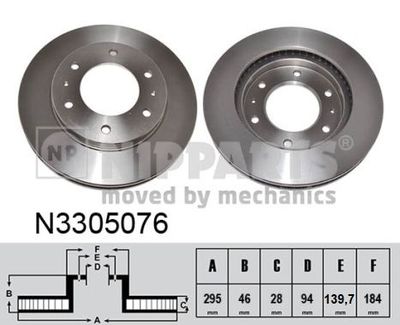 N3305076 NIPPARTS Тормозной диск