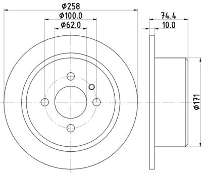 MDC1107 MINTEX Тормозной диск