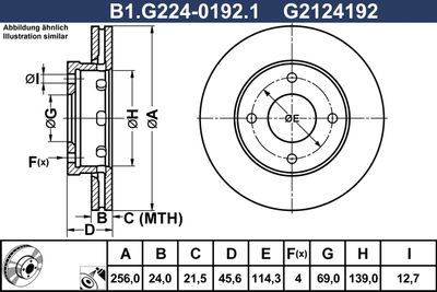 B1G22401921 GALFER Тормозной диск