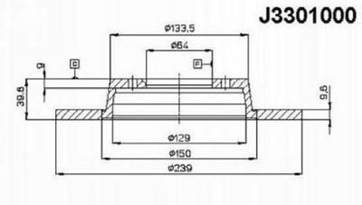 J3301000 NIPPARTS Тормозной диск