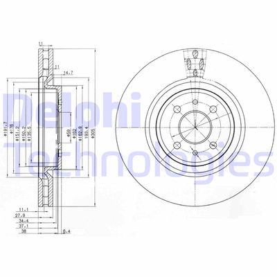 BG3387 DELPHI Тормозной диск