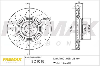 BD1018 FREMAX Тормозной диск