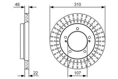 0986479U99 BOSCH Тормозной диск