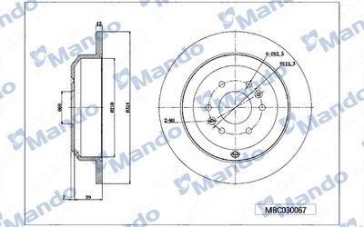 MBC030067 MANDO Тормозной диск