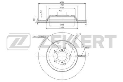 BS6441 ZEKKERT Тормозной диск