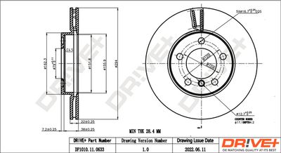 DP1010110633 Dr!ve+ Тормозной диск