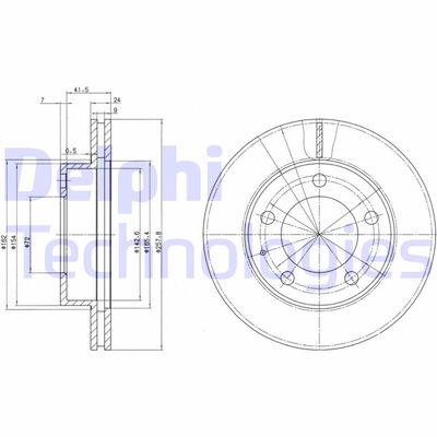 BG2779 DELPHI Тормозной диск