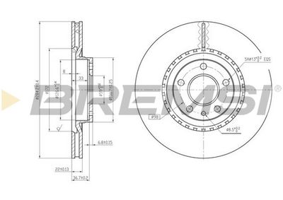 CD6156V BREMSI Тормозной диск