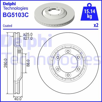 BG5103C DELPHI Тормозной диск