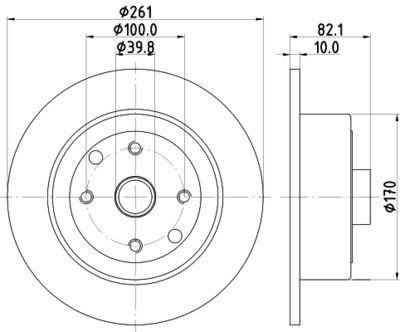 8DD355101671 HELLA Тормозной диск