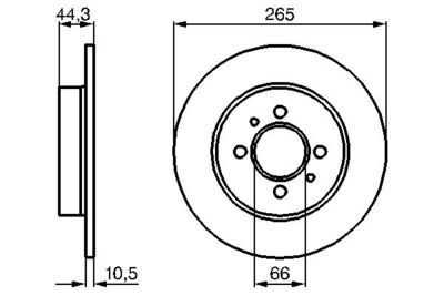 0986478611 BOSCH Тормозной диск