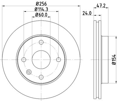 MDC1483 MINTEX Тормозной диск