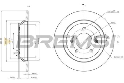 CD8608S BREMSI Тормозной диск