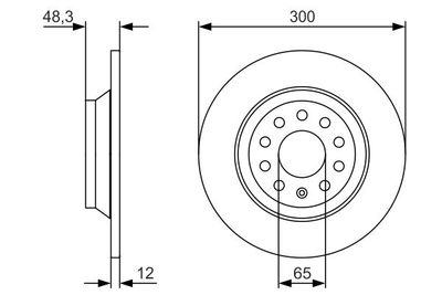 0986479V01 BOSCH Тормозной диск