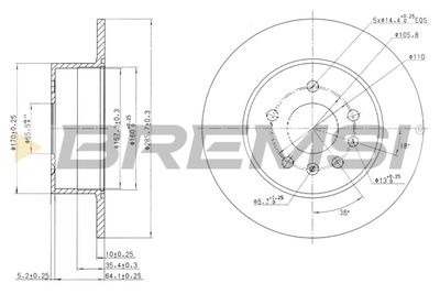 CD7083S BREMSI Тормозной диск