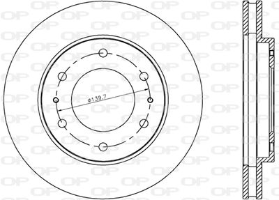 BDA280320 OPEN PARTS Тормозной диск