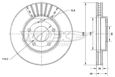 TX7100 TOMEX Brakes Тормозной диск