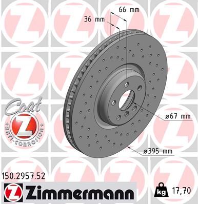 150295752 ZIMMERMANN Тормозной диск