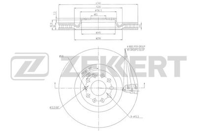 BS6469 ZEKKERT Тормозной диск