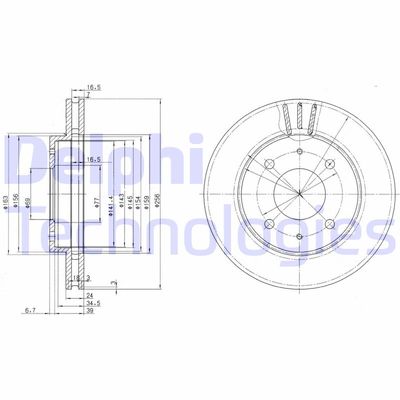 BG3202 DELPHI Тормозной диск