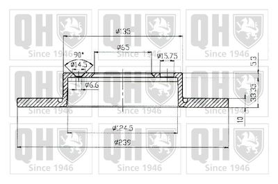 BDC4957 QUINTON HAZELL Тормозной диск