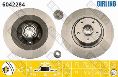 6042284 GIRLING Тормозной диск