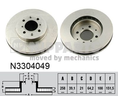 N3304049 NIPPARTS Тормозной диск