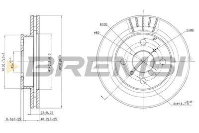 CD6880V BREMSI Тормозной диск