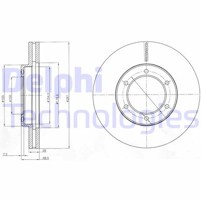 BG4209 DELPHI Тормозной диск