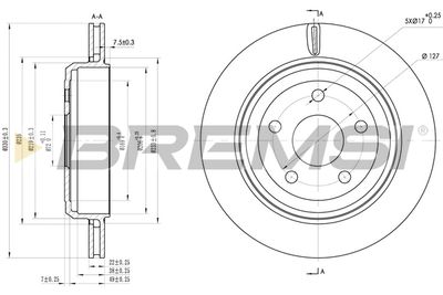 CD8095V BREMSI Тормозной диск