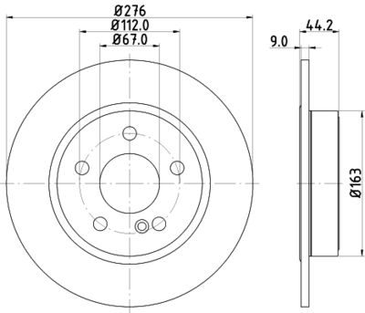 8DD355119431 HELLA PAGID Тормозной диск