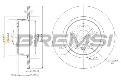 CD6874S BREMSI Тормозной диск