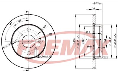 BD1009 FREMAX Тормозной диск