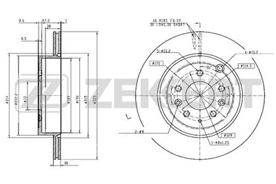 BS5753 ZEKKERT Тормозной диск