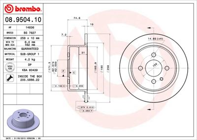 BS7627 BRECO Тормозной диск