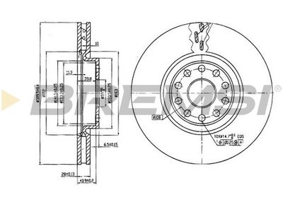 CD7062V BREMSI Тормозной диск