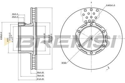 CD5162V BREMSI Тормозной диск