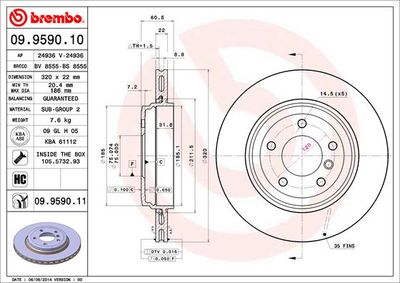 BS8555 BRECO Тормозной диск