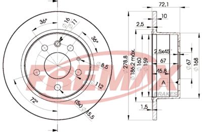 BD5500 FREMAX Тормозной диск