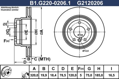 B1G22002061 GALFER Тормозной диск