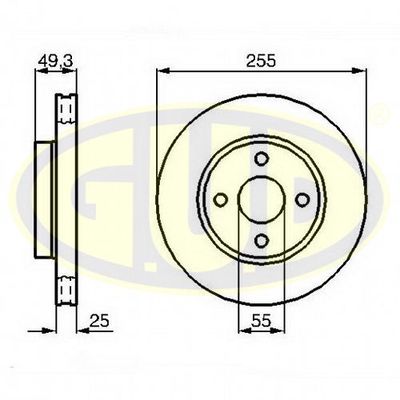 GDB125155 G.U.D. Тормозной диск