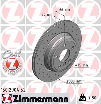 150290452 ZIMMERMANN Тормозной диск