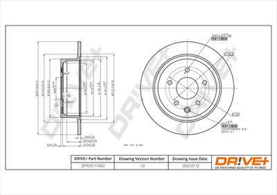 DP1010111602 Dr!ve+ Тормозной диск